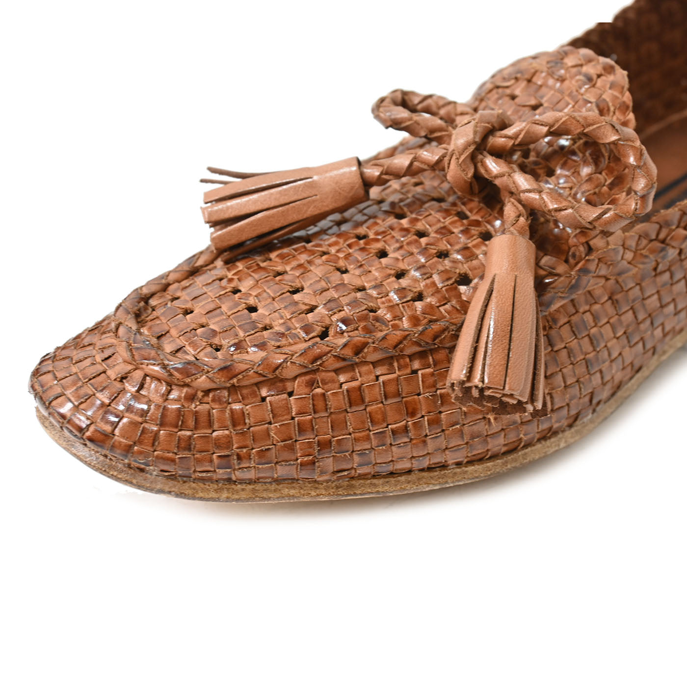 BAHIA 05 - hand-woven briar leather