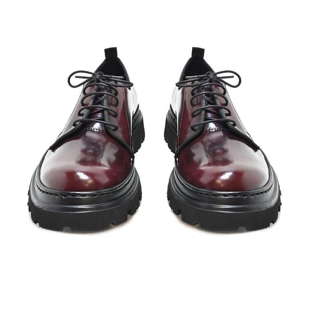 RHEA 11 - lace-up shoe brushed leather BORDEAUX - History541