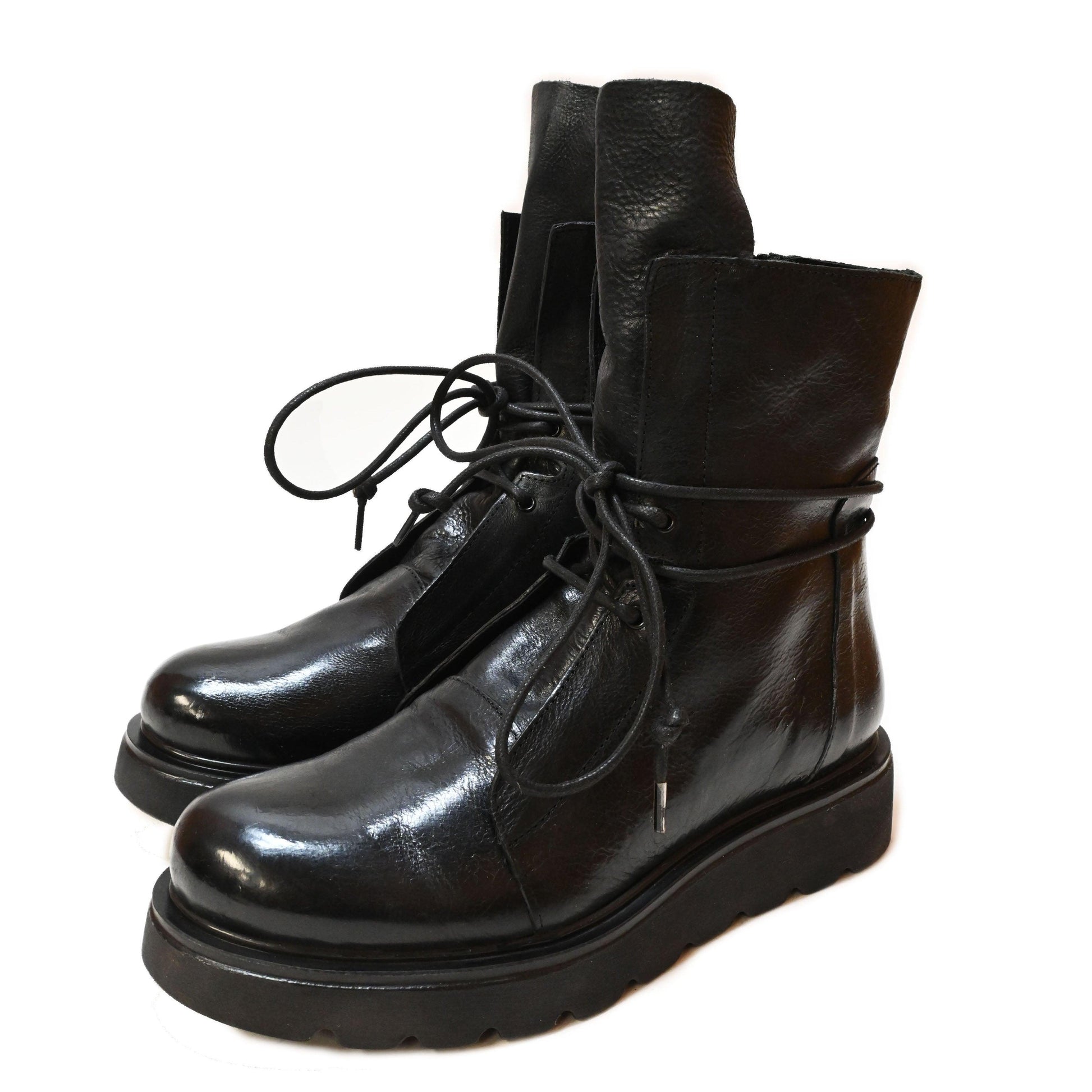RICH 04 - amphibian ankle boots leather BLACK - History541